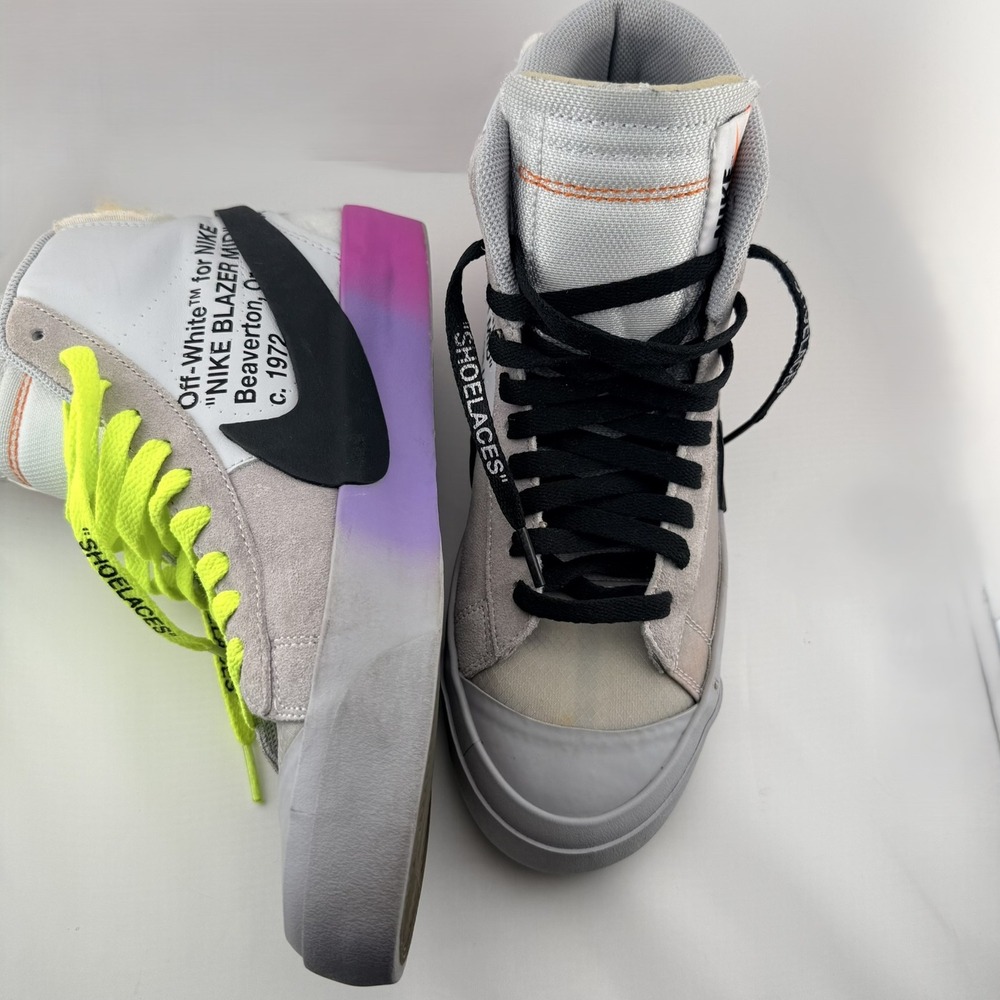 Off-White Nike Blazer Mid Queen Serena Williams Wolf Grey AA3832-002 Womens 8